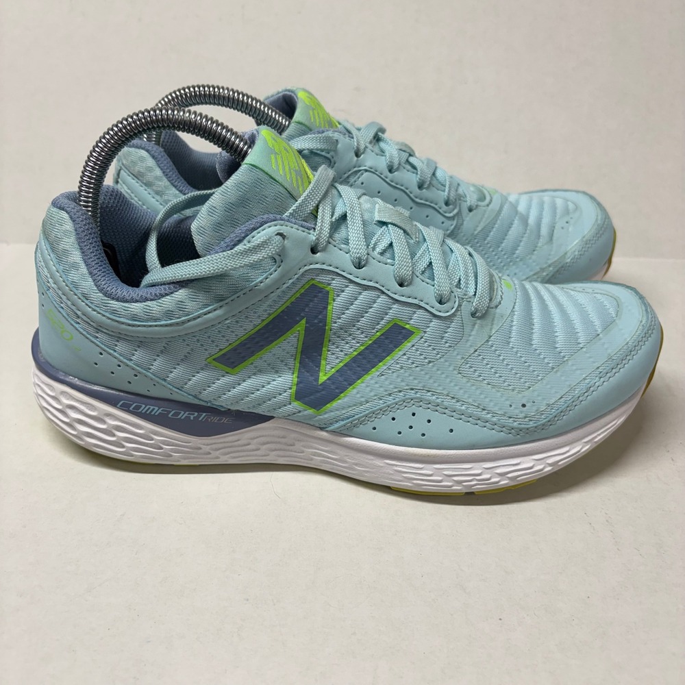 New Balance Women's 520 v2 Running Shoes Synthetic Blue Lime 9.5 Comfort Ride - Picture 3 of 14